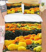 3D Marigold Floral Quilt Cover Set Bedding Set Duvet Cover Pillowcases 302- Jess Art Decoration