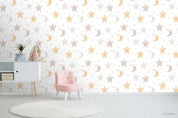 3D Cartoon Moon Star Pattern Wall Mural Wallpaper LXL 308- Jess Art Decoration