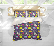 3D Cartoon Space Cat Animal Astronaut Planet Pattern Quilt Cover Set Bedding Set Duvet Cover Pillowcases LXL- Jess Art Decoration