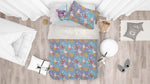 3D Blue Cartoon Cat Sailor Boat Quilt Cover Set Bedding Set Pillowcases 45- Jess Art Decoration
