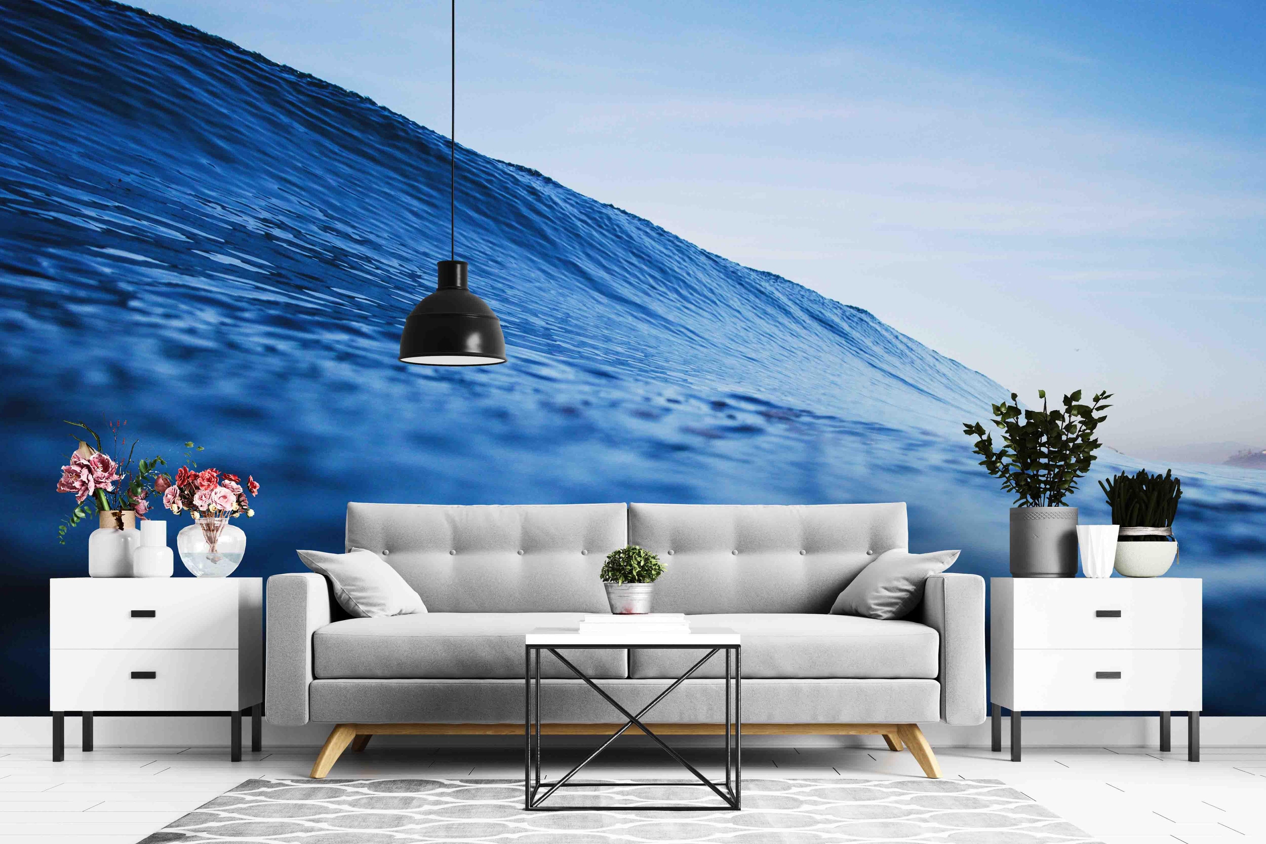 3D Blue Sea Waves Wall Mural Wallpa 30- Jess Art Decoration