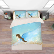 3D Blue Girl Angel Wings Quilt Cover Set Bedding Set Pillowcases 111- Jess Art Decoration