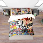 3D Abstract Colored Street Graffiti Quilt Cover Set Bedding Set Duvet Cover Pillowcases 78- Jess Art Decoration