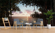 3D Beautiful Sea Seaside Forest Wall Mural Wallpaper ZY D119- Jess Art Decoration