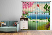 3D Japan Mount Fuji Landscape Curtains and Drapes LQH 75- Jess Art Decoration