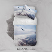 3D Airplane Wing Sky Overview Quilt Cover Set Bedding Set Duvet Cover Pillowcases LXL 44- Jess Art Decoration