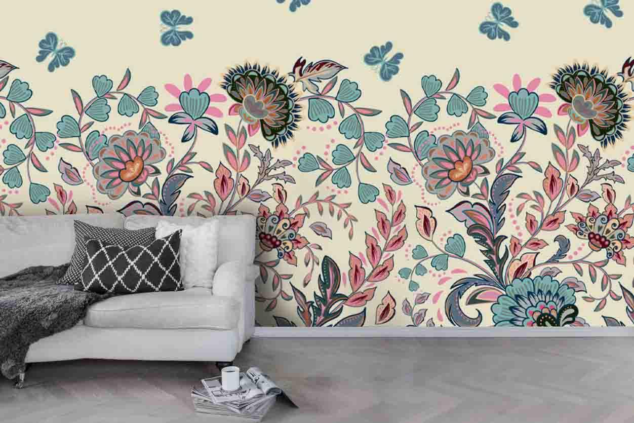 3D Floral Butterfly Wall Mural Wallpaper 53- Jess Art Decoration