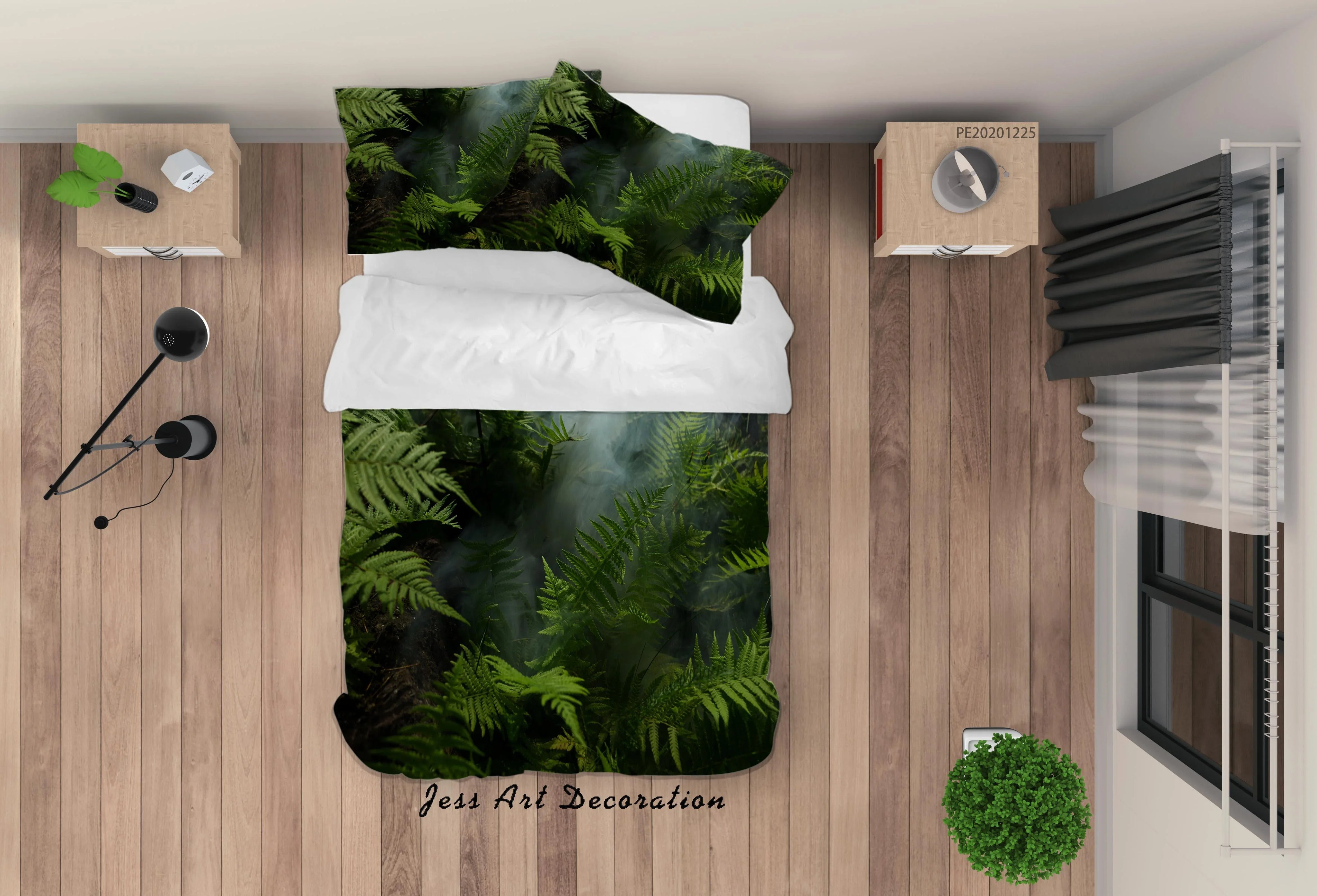 3D Green Plant Leaves Quilt Cover Set Bedding Set Duvet Cover Pillowcases 24- Jess Art Decoration