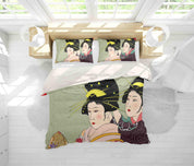 3D Abstract Kimono Woman Quilt Cover Set Bedding Set Pillowcases 73- Jess Art Decoration