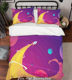 3D Sky Rocket Purple Quilt Cover Set Bedding Set Pillowcases 206- Jess Art Decoration