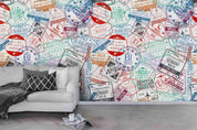 3D Postmark Wall Mural Wallpaper 58- Jess Art Decoration