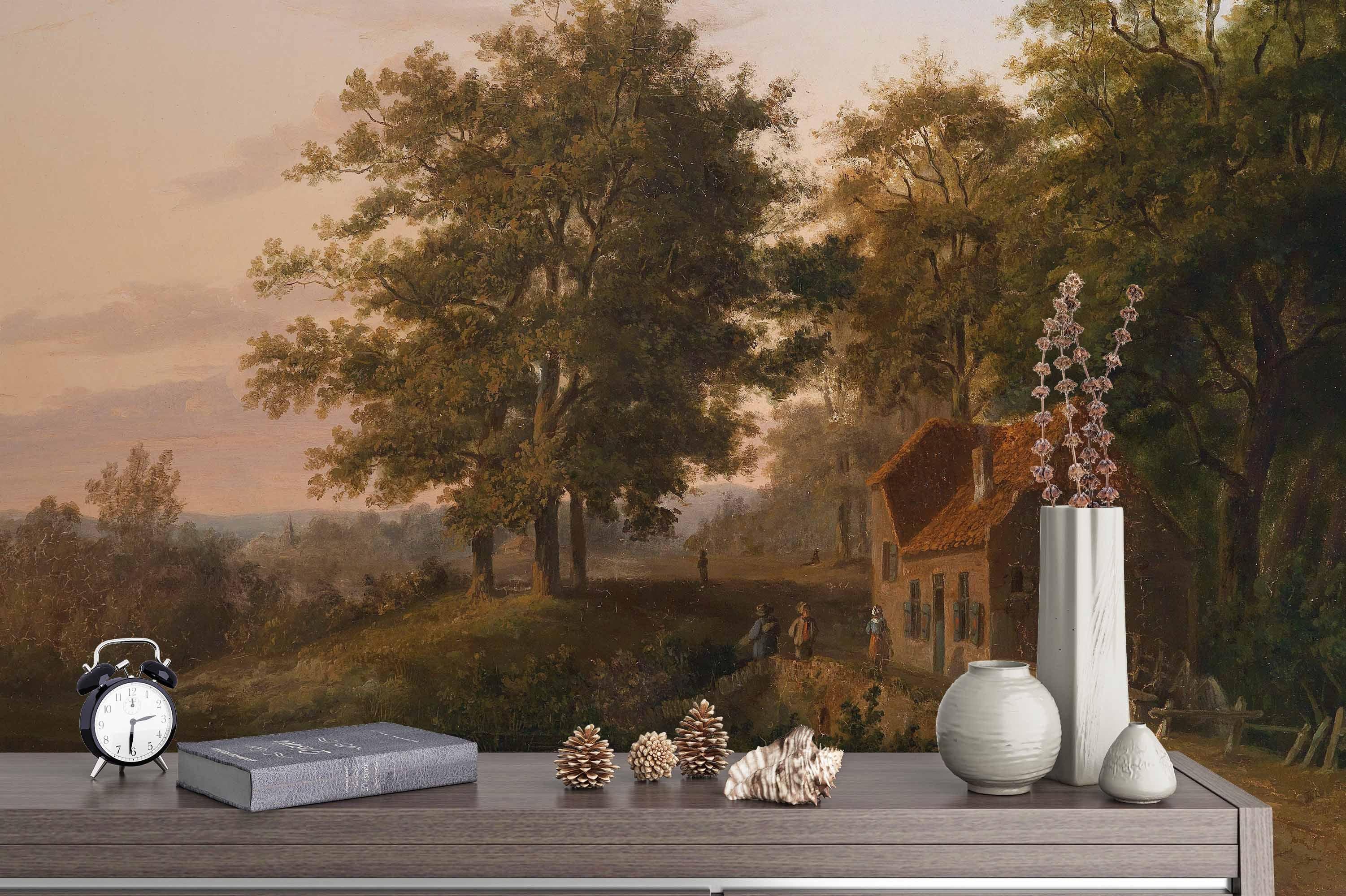3D country cottage oil painting wall mural wallpaper 56- Jess Art Decoration