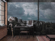 3D Sky City Forest Landscape Wall Mural Wallpaper LQH 226- Jess Art Decoration