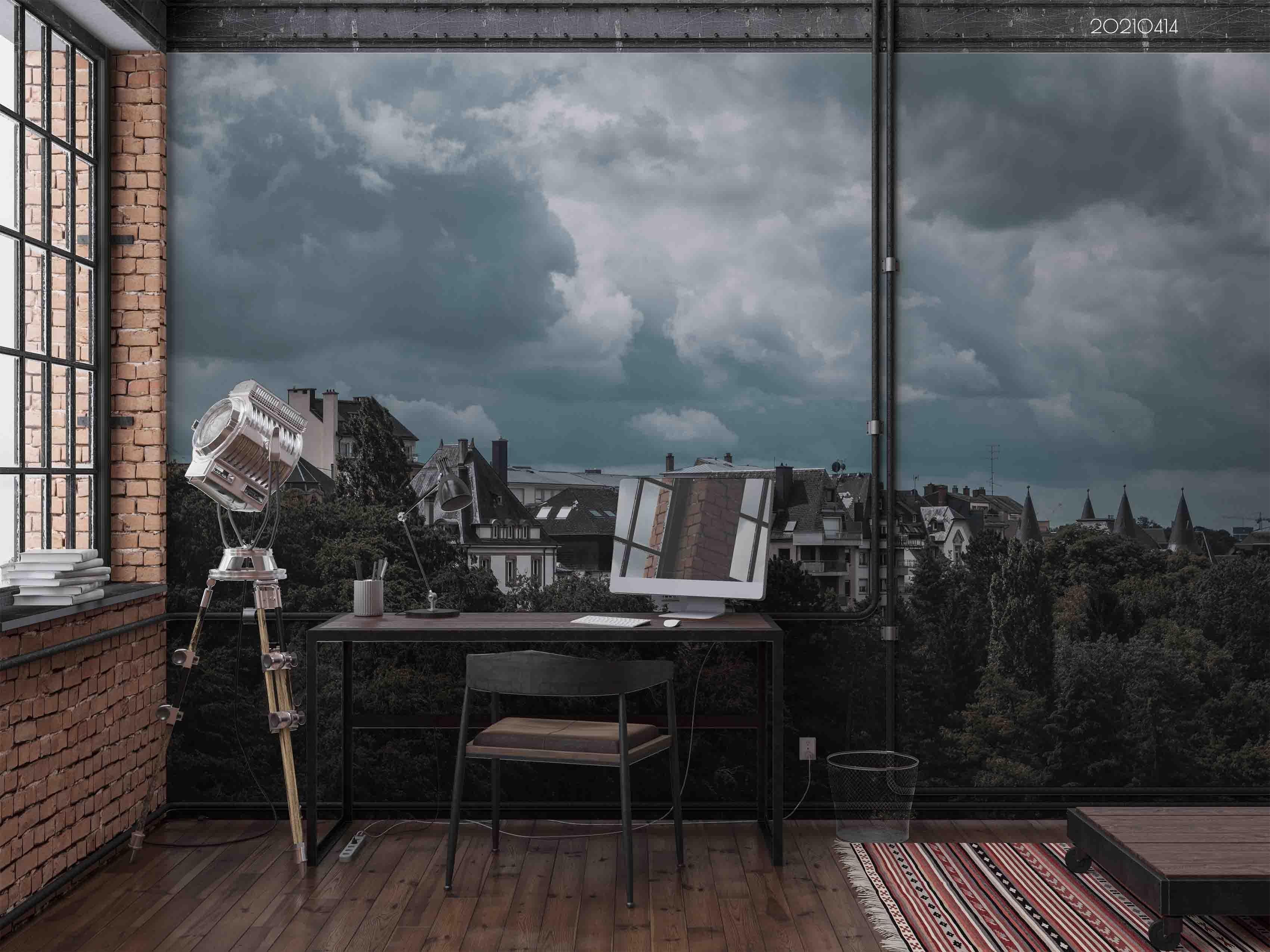 3D Sky City Forest Landscape Wall Mural Wallpaper LQH 226- Jess Art Decoration