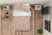 3D Pink Elephant Lion  Dandelion Quilt Cover Set Bedding Set Duvet Cover Pillowcases LXL 108- Jess Art Decoration