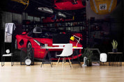 3D Morden Red Car Wall Mural Wallpaper WJ 2055- Jess Art Decoration