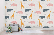 3D Cartoon Animal Giraffe Wall Mural Wallpaper A124 LQH- Jess Art Decoration