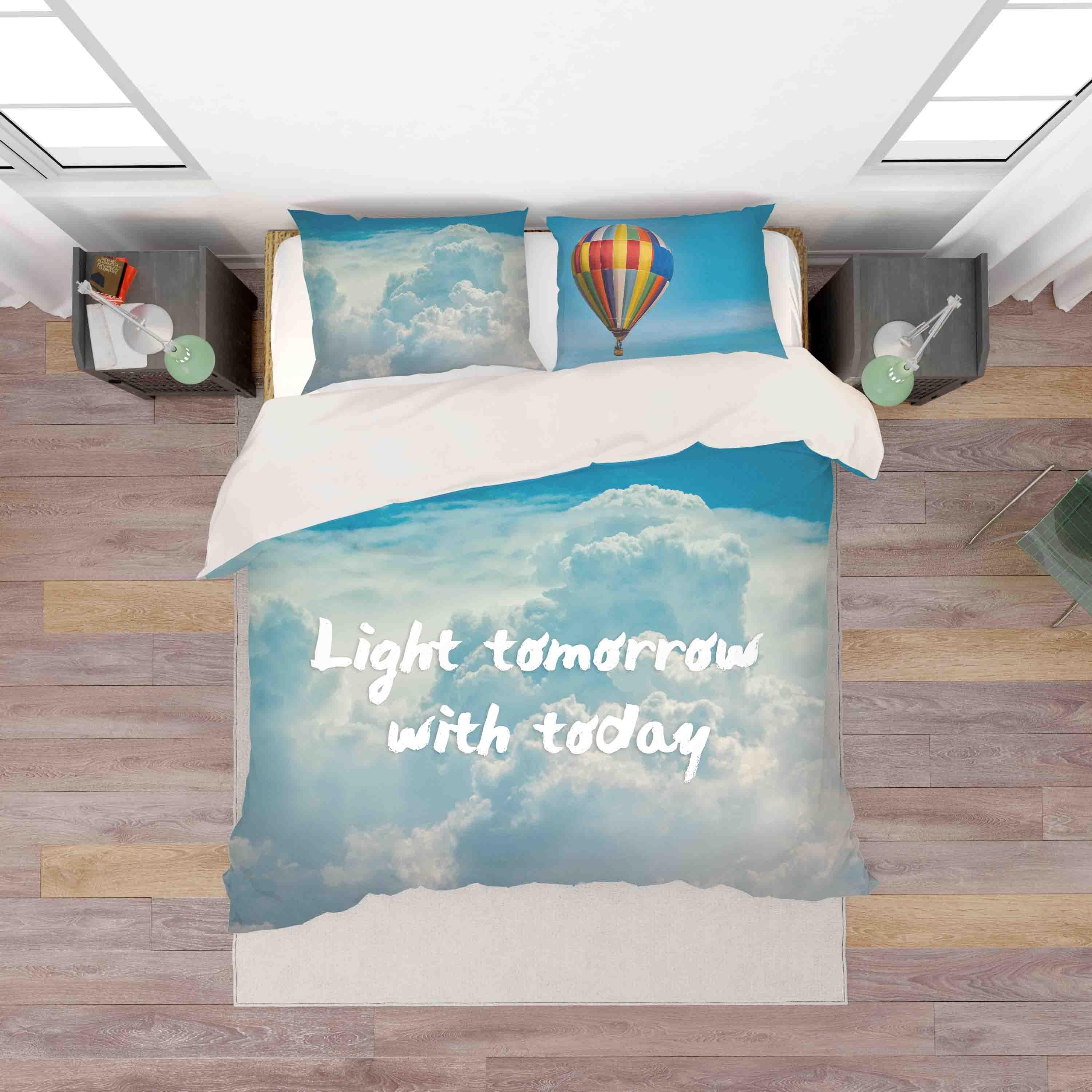 3D Blue Sky Balloon Quilt Cover Set Bedding Set Pillowcases 102- Jess Art Decoration