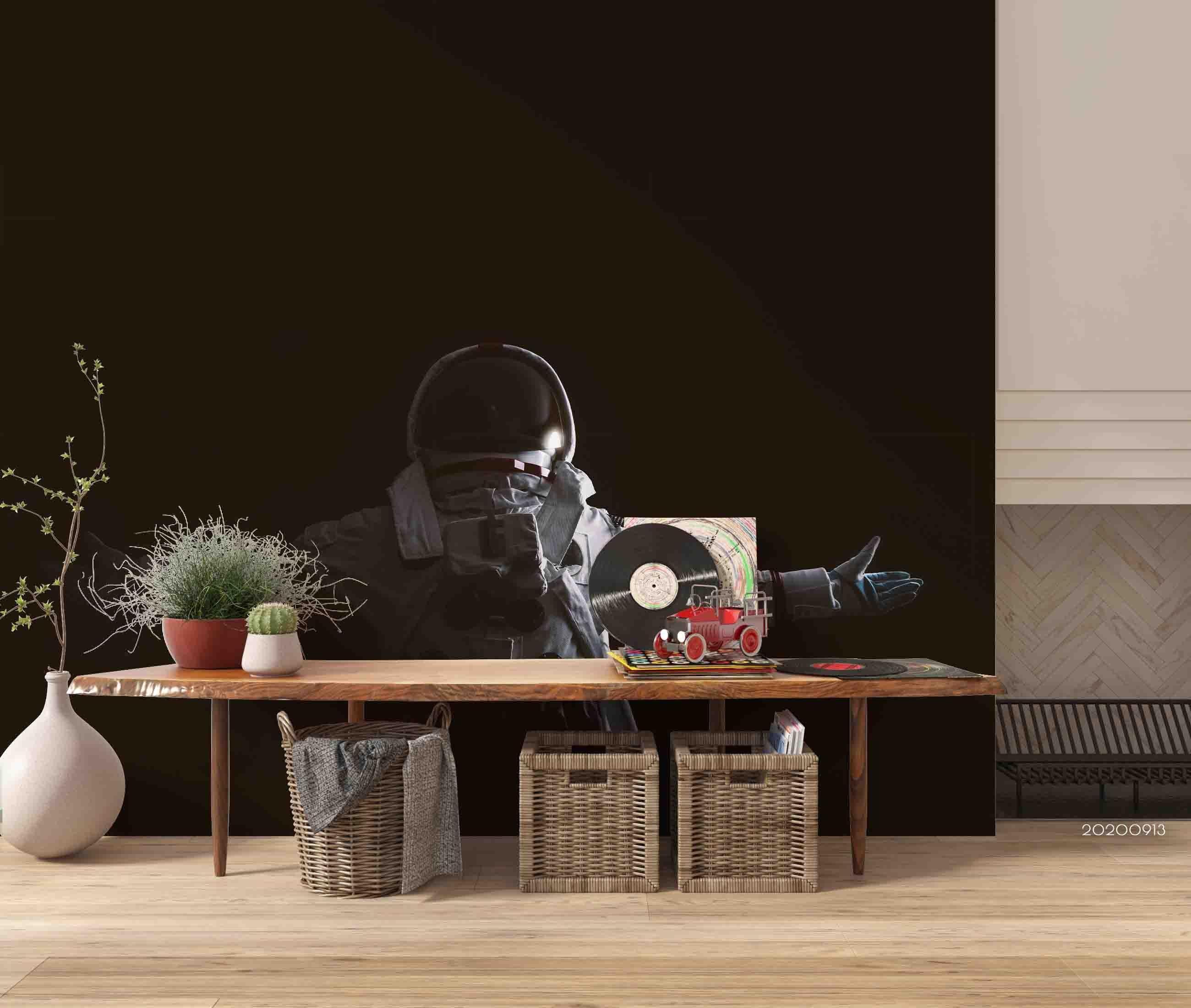 3D Dark Space Astronaut Wall Mural Wallpaper LXL- Jess Art Decoration