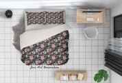 3D Dark Vintage Floral Pattern Quilt Cover Set Bedding Set Duvet Cover Pillowcases WJ 1586- Jess Art Decoration