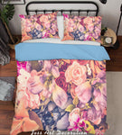 3D Red Flowers Quilt Cover Set Bedding Set Pillowcases  95- Jess Art Decoration