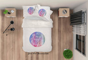 3D Abstract Round Graffiti Quilt Cover Set Bedding Set Pillowcases 07- Jess Art Decoration