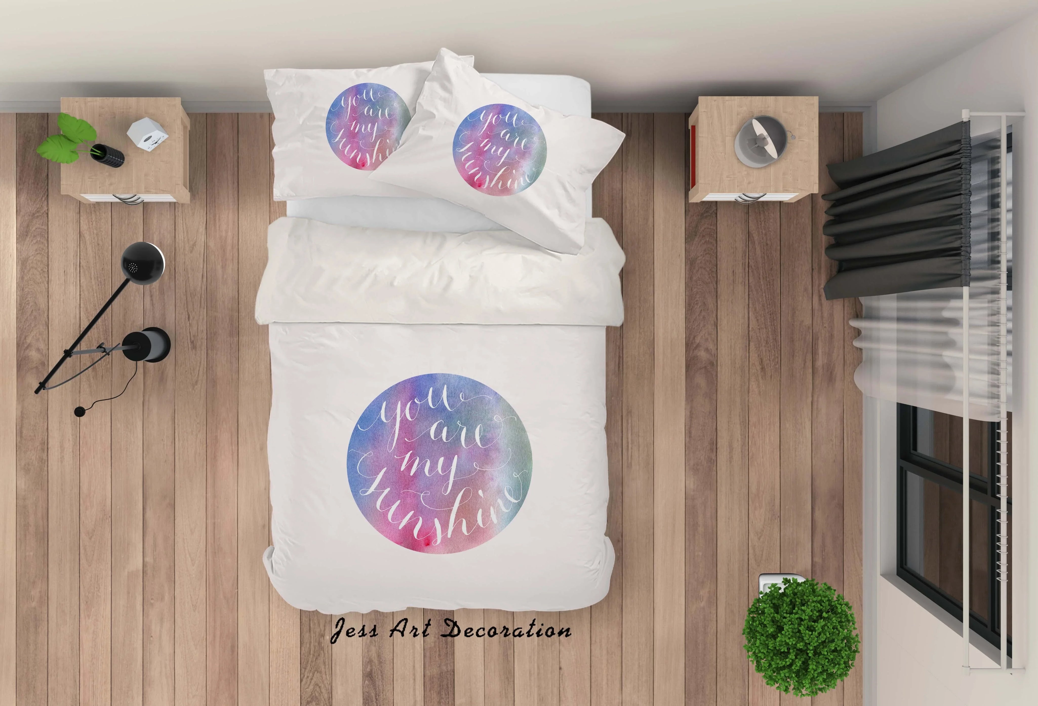 3D Abstract Round Graffiti Quilt Cover Set Bedding Set Pillowcases 07- Jess Art Decoration