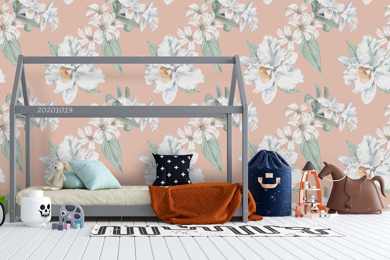 3D Floral Leaves Pattern Wall Mural Wallpaper WJ 9427- Jess Art Decoration