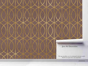 3D Abstract Gold Line Geometric Art Decoration Wall Mural Wallpaper 23 LQH- Jess Art Decoration