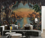 3D Fairy River Island Big Tree Floral Landscape Wall Mural Wallpaper GD 2728- Jess Art Decoration