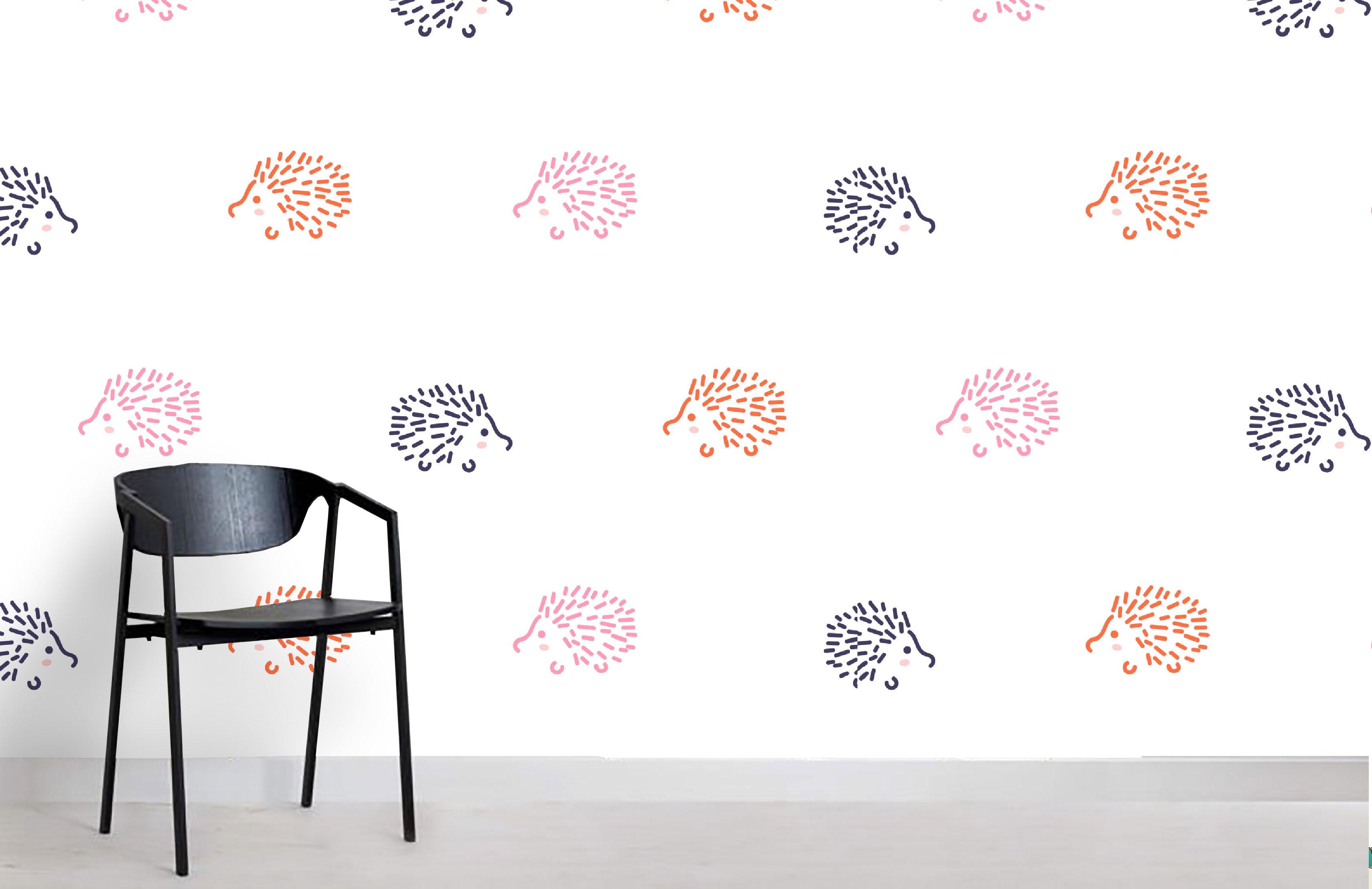 3D Colorful Hedgehog Pattern  Wall Mural Wallpaper 95- Jess Art Decoration