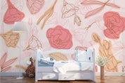 3D Watercolor Pink Floral Wall Mural Wallpaper 42- Jess Art Decoration