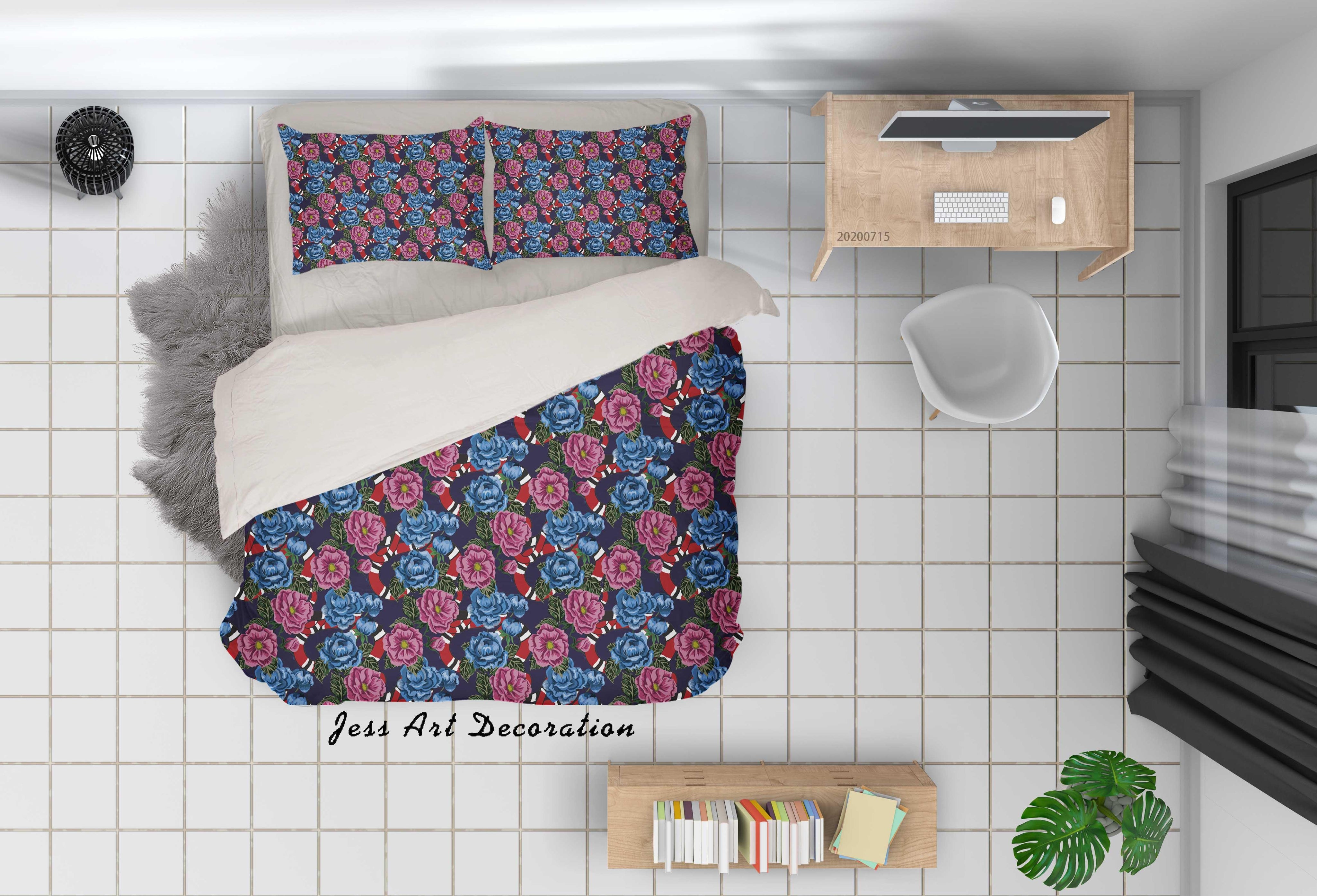 3D Vintage Floral Quilt Cover Set Bedding Set Duvet Cover Pillowcases WJ 1580- Jess Art Decoration