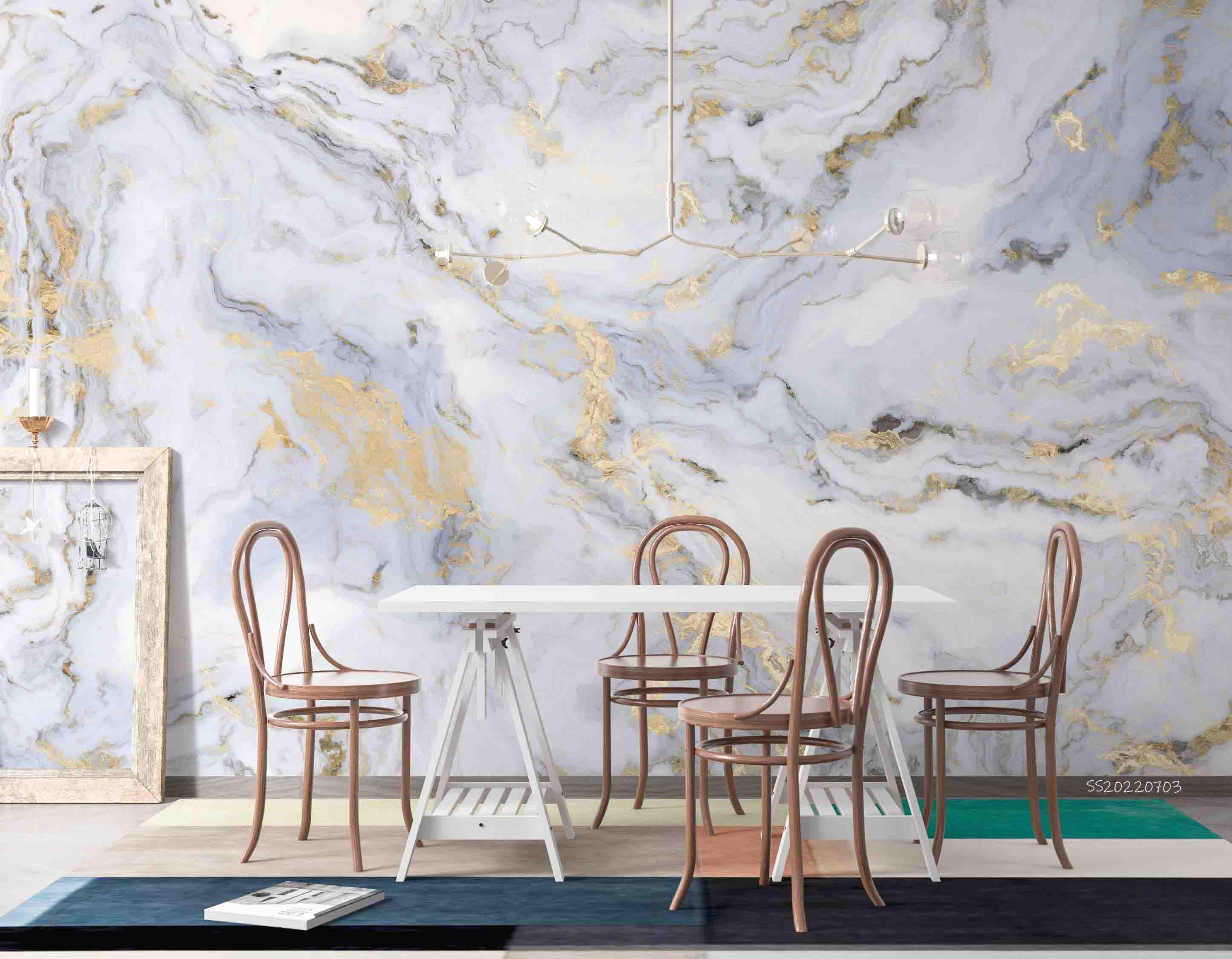 3D Abstract White Marble Texture Wall Mural Wallpaper GD 1078- Jess Art Decoration