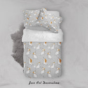 3D Gray Unicorn Quilt Cover Set Bedding Set Duvet Cover Pillowcases SF81- Jess Art Decoration