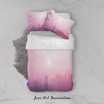 3D Purple Foggy Cityscape Quilt Cover Set Bedding Set Duvet Cover Pillowcases LXL 263- Jess Art Decoration