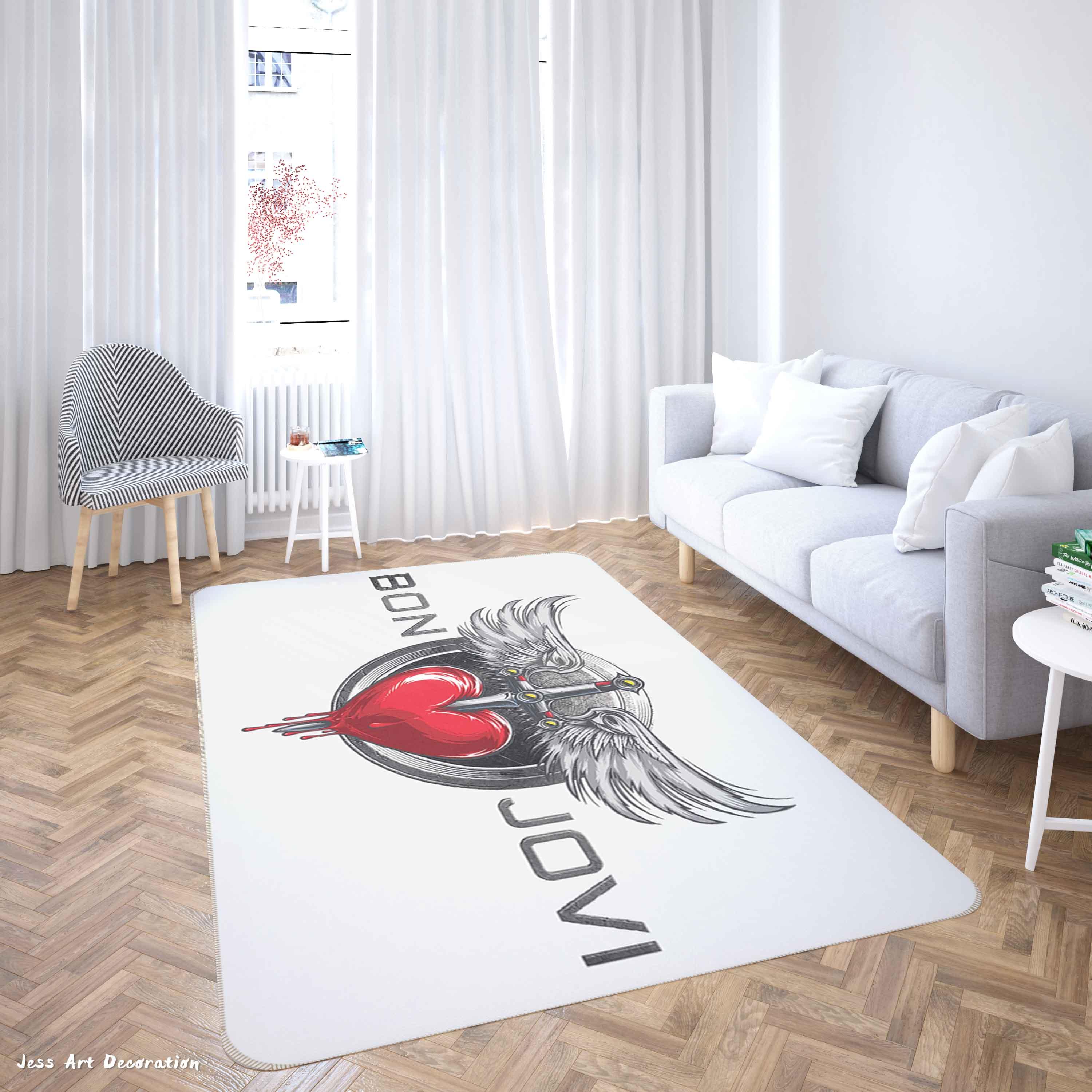3D Bon Jovi Non-Slip Rug Mat 67- Jess Art Decoration