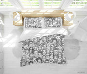 3D Abstract Human Face Art Graffiti Quilt Cover Set Bedding Set Duvet Cover Pillowcases 25- Jess Art Decoration