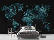 3D Abstract Blue World Map Wall Mural Wallpaper LXL 443- Jess Art Decoration