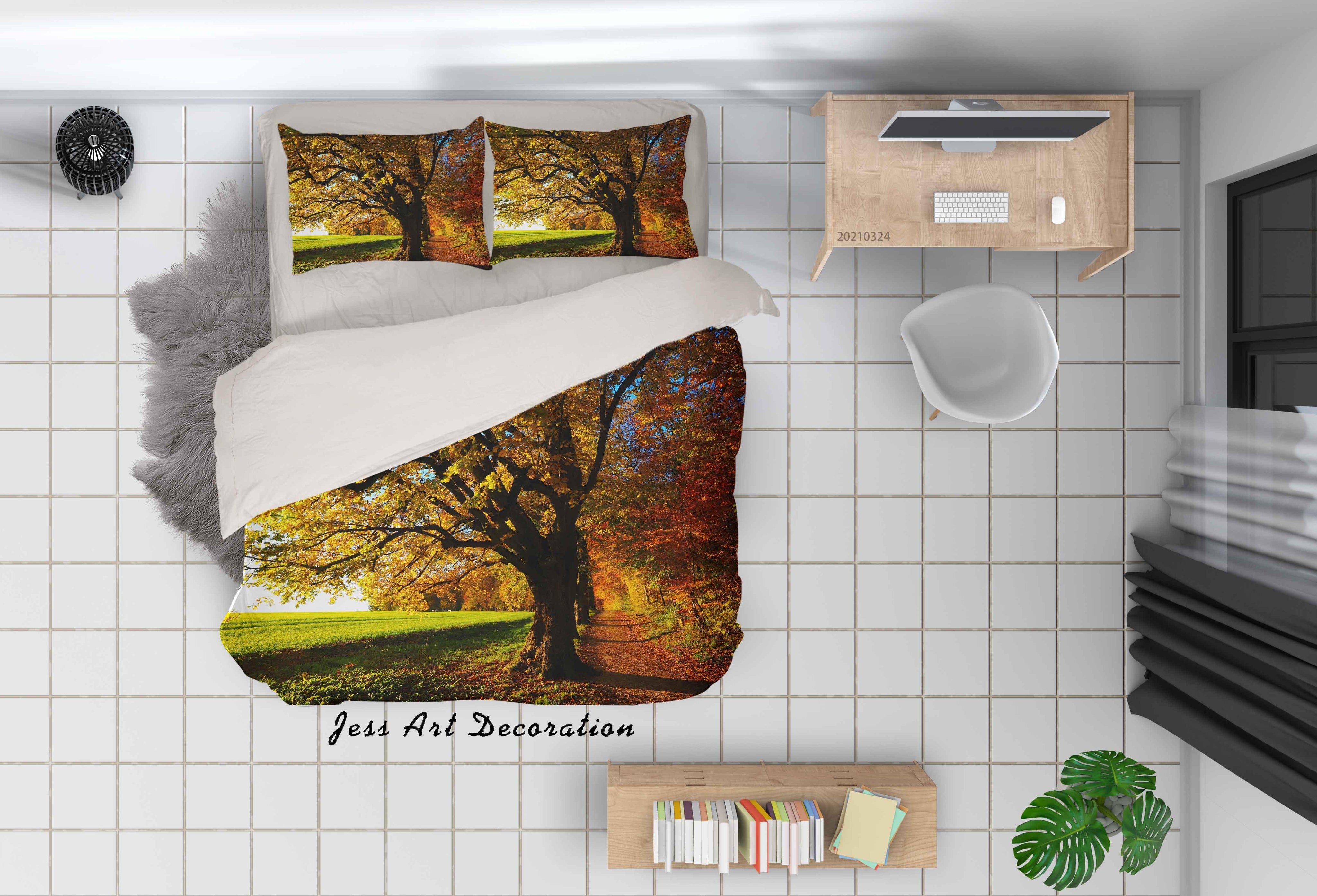 3D Meadow Tree Sunshine Quilt Cover Set Bedding Set Duvet Cover Pillowcases 150 LQH- Jess Art Decoration