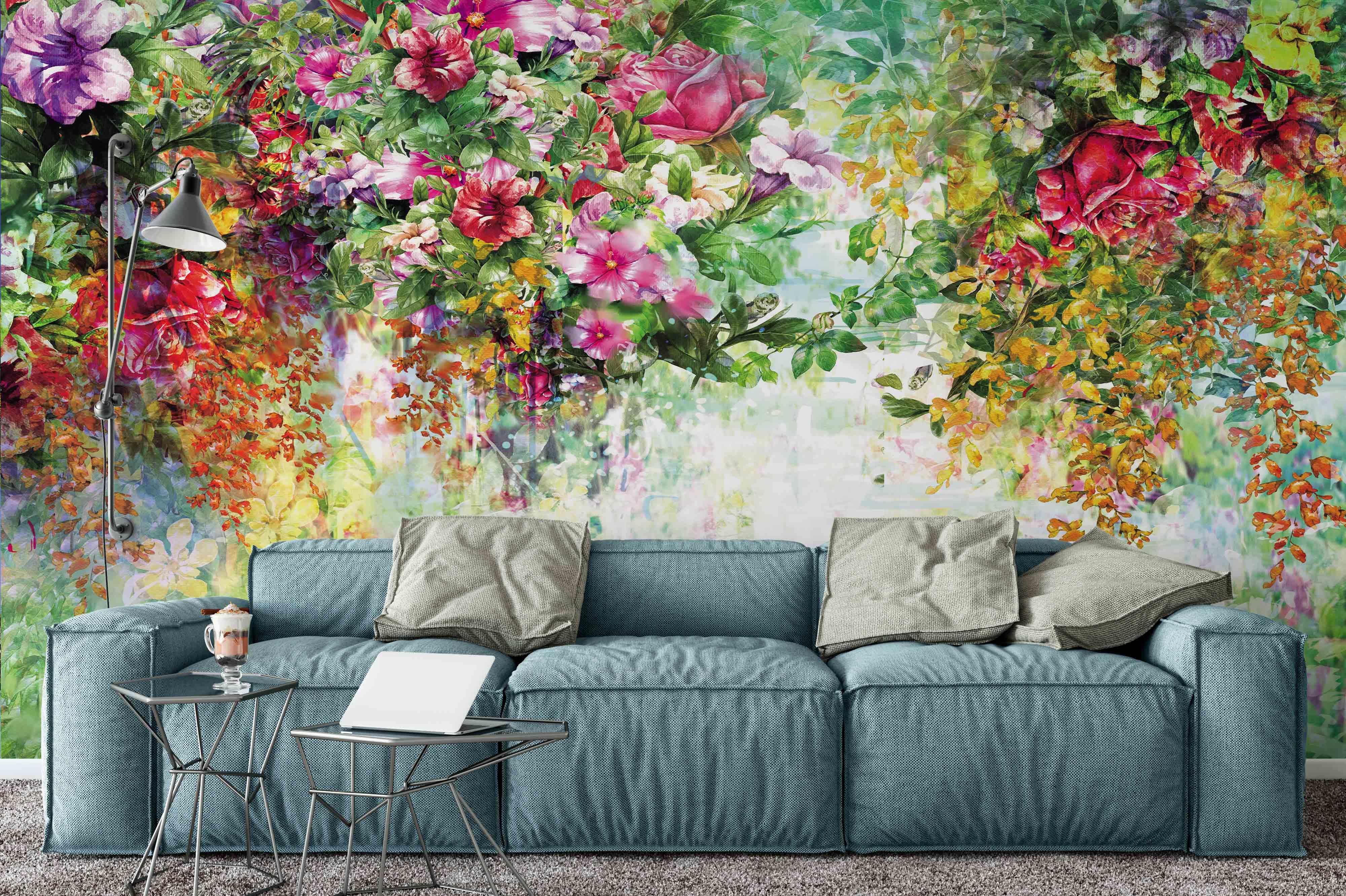 3D Flower Vine Wall Mural Wallpaper 143- Jess Art Decoration