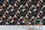 3D Hand Drawn Vinatge Leaves Plant Pattern Wall Mural Wallpaper LXL- Jess Art Decoration