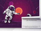 3D Purple Sky Astronaut Wall Mural Wallpaper 8- Jess Art Decoration