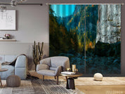 3D Landscape Mountain Rock Valley Plant Tree Curtains and Drapes GD 4335- Jess Art Decoration