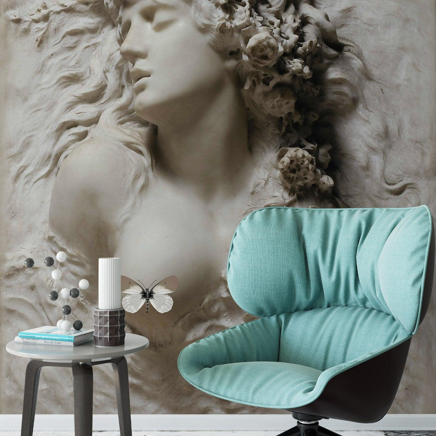 3D Stone Sculpture Portrait classical stone sculpture portrait wall mural wallpaper for office - view 2