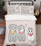 3D Color Animals Dogs Cat Pattern Quilt Cover Set Bedding Set Pillowcases  37- Jess Art Decoration