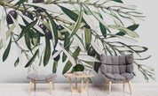 3D Hand Painted Green Leaves Wall Mural Wallpaper 9- Jess Art Decoration
