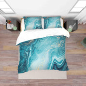 3D Blue Marble Texture Quilt Cover Set Bedding Set Duvet Cover Pillowcases JN 1192- Jess Art Decoration