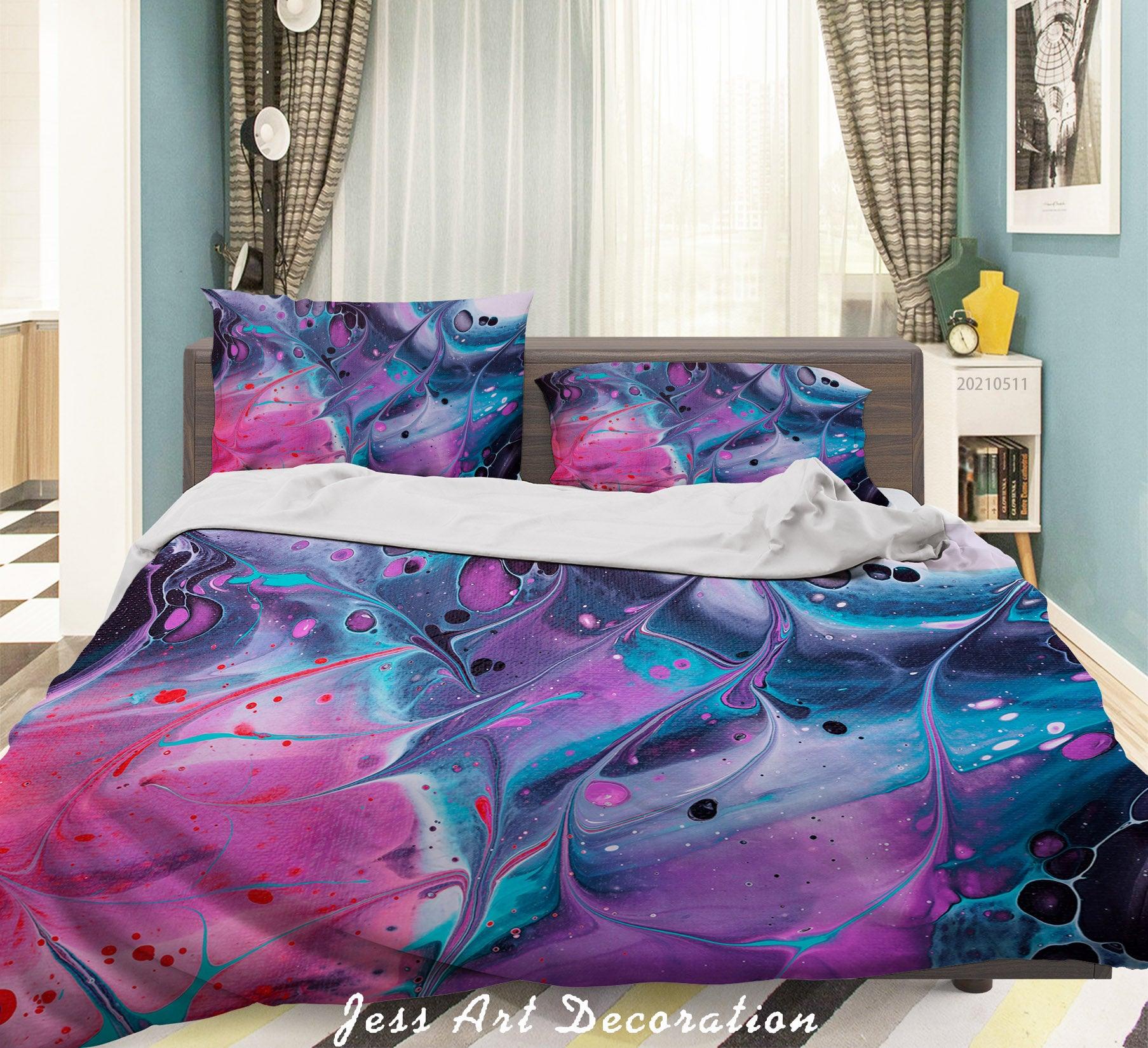 3D Abstract Color Marble Quilt Cover Set Bedding Set Duvet Cover Pillowcases 5- Jess Art Decoration