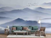 3D Hand Drawn Mountain Bird Wall Mural Wallpaper LQH 175- Jess Art Decoration